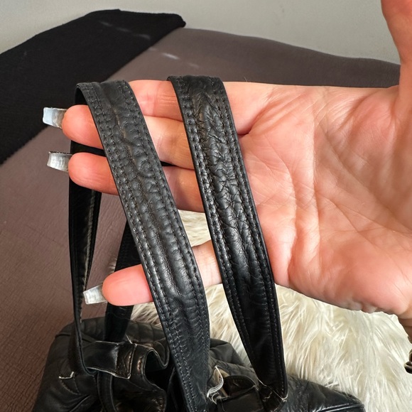 DIOR BLACK LAMBSKIN CANNAGE DRAWSTRING BAG - Picture 16 of 16